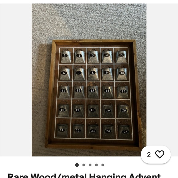 Countdown/Advent calendar fillable metal bucket on wood frame-XMAS/trip/event - Picture 14 of 14